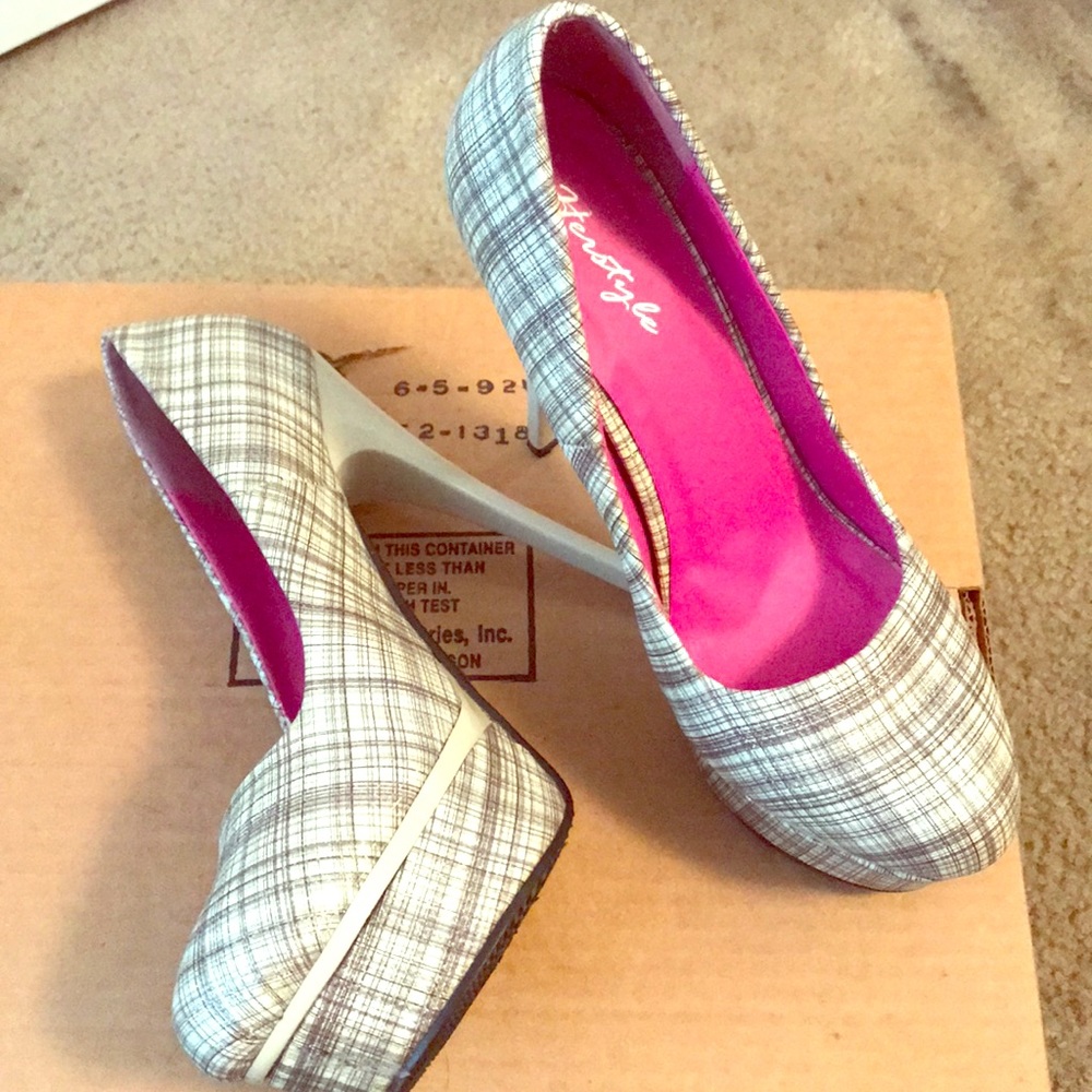 Platform Plaid Heels